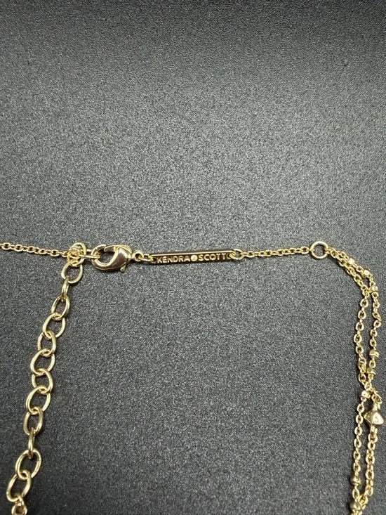 Kendra Scott Ari Heart Multi Strand Necklace gold tone #E441 - Picture 6 of 7